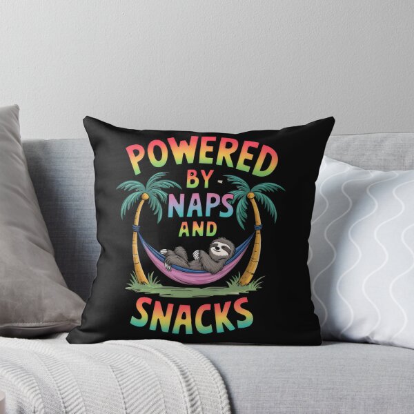 Item preview, Funny Sloth Shirt – 'Powered by Naps and Snacks' Design designed and sold by Countryfied.