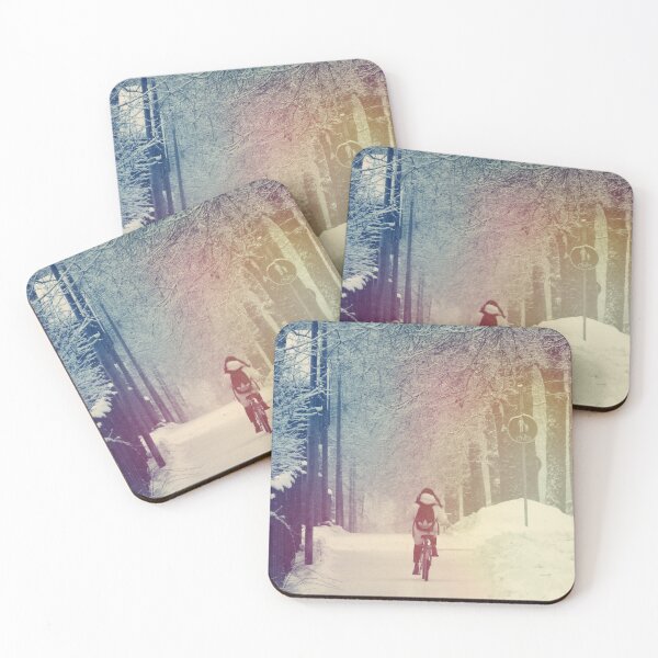 Item preview, Cyclist in the Snow, light leak designed and sold by CB Photography and Design.