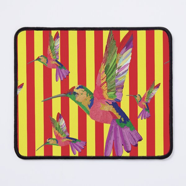 Item preview, Bird Colibri -  red-yellow pattern designed and sold by StudioViArt.