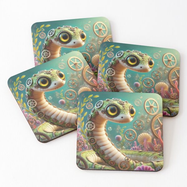 Item preview, Steampunk Olive Sea Snake designed and sold by Sillytoe.