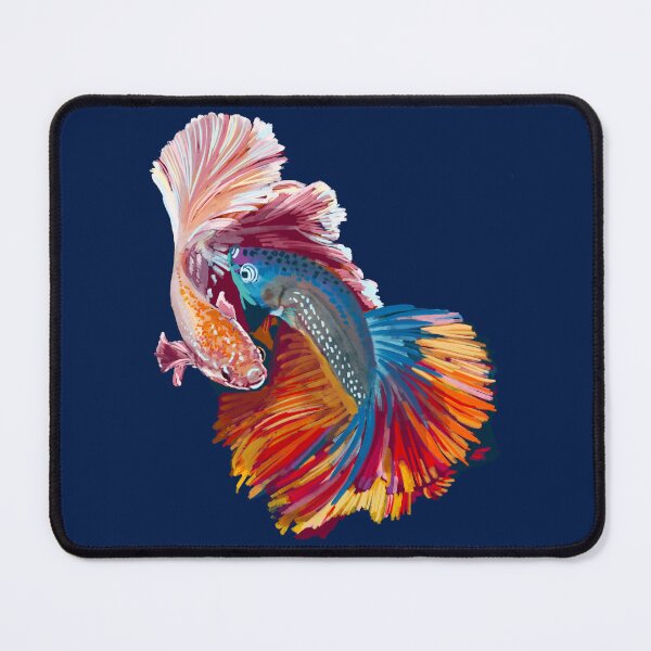 Item preview, Couple of Colorful Fish Embracing - Vibrant and Romantic Fish Illustration designed and sold by Pandositive.