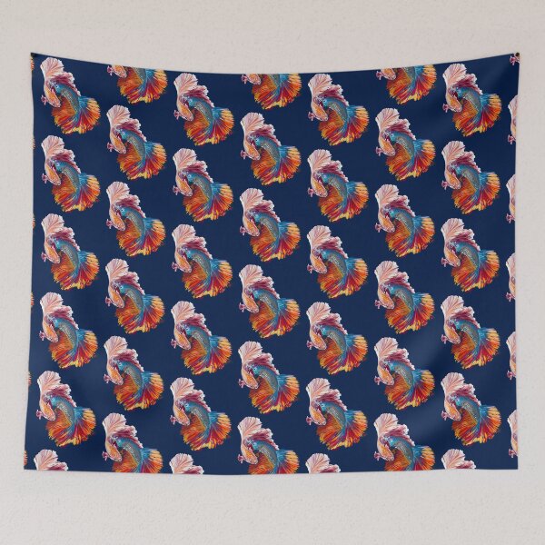 Item preview, Couple of Colorful Fish Embracing - Vibrant and Romantic Fish Illustration designed and sold by Pandositive.