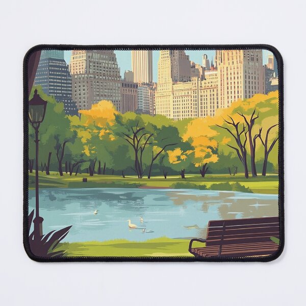 Item preview, New York City Central Park Travel Poster Art designed and sold by capoeraz.