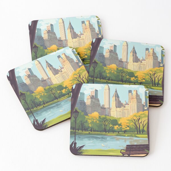 Item preview, New York City Central Park Travel Poster Art designed and sold by capoeraz.
