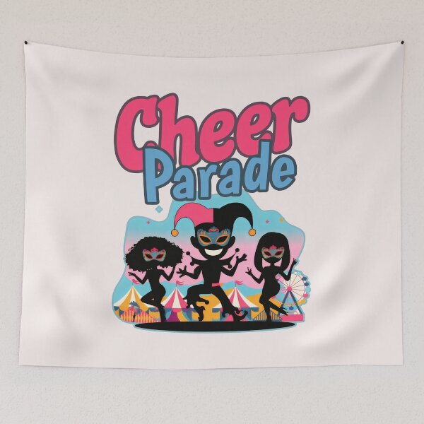 Item preview, Cheer Parade Where Joyful Masks Dance Free designed and sold by SplashTastic.
