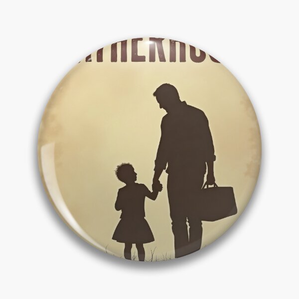 Item preview, Silhouette of Adult and Child with Briefcase on Beige Background designed and sold by Creative88Art.