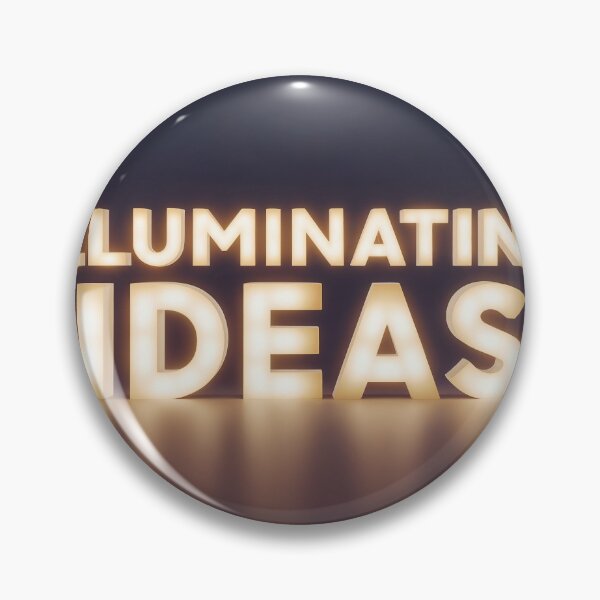 Item preview, Illuminating Ideas Text in Bold Glowing Letters on Dark Background designed and sold by Creative88Art.