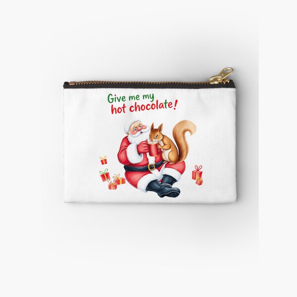 Item preview, Give Me My Hot Chocolate! Santa Claus and the Thieving Squirrel in a Funny Christmas Scene - Christmas - Red and Green - For T-shirt, Hoodie, Mug and More designed and sold by MUGpro.