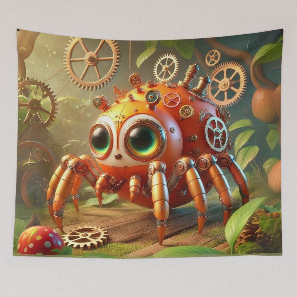 Item preview, Steampunk Orange Spider designed and sold by Sillytoe.