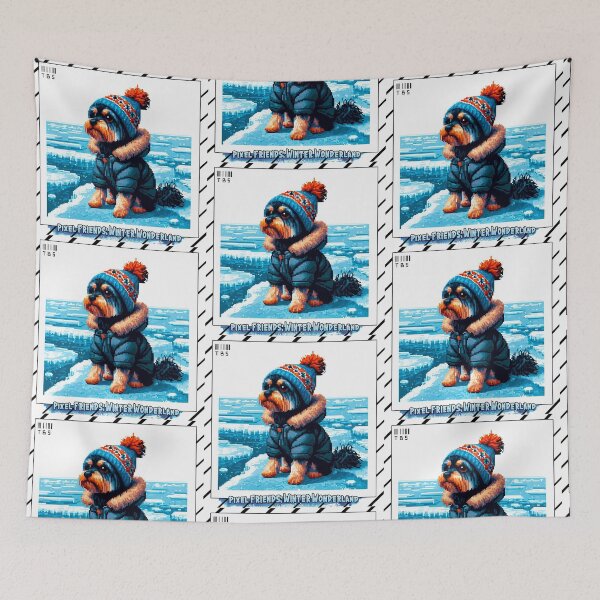 Item preview, Pixel Friends: Winter Wonderland (Dog) designed and sold by TrippyBunnyShop.