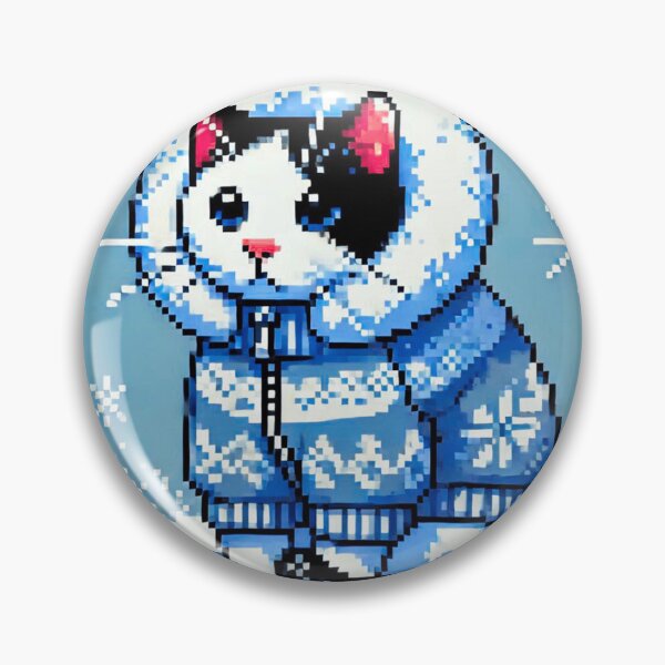 Item preview, Pixel Friends: Winter Wonderland (Cat) designed and sold by TrippyBunnyShop.