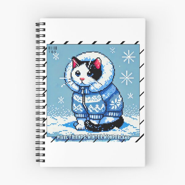 Item preview, Pixel Friends: Winter Wonderland (Cat) designed and sold by TrippyBunnyShop.