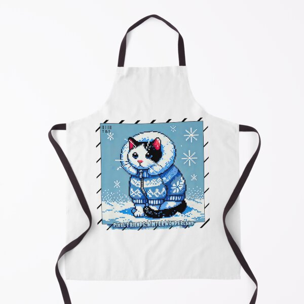 Item preview, Pixel Friends: Winter Wonderland (Cat) designed and sold by TrippyBunnyShop.