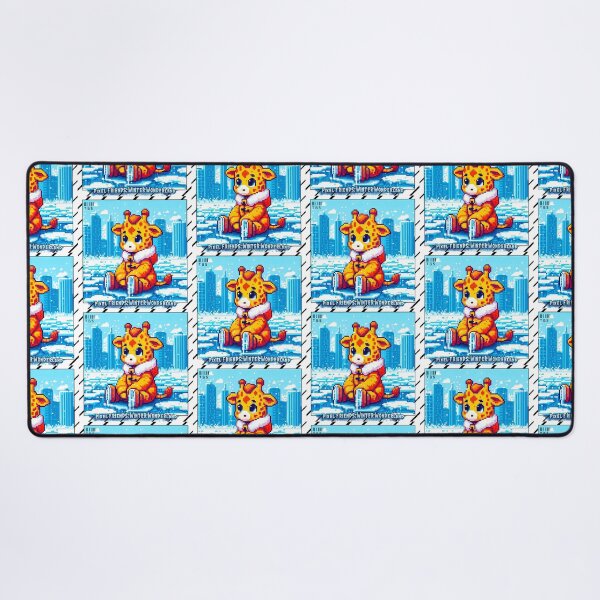Item preview, Pixel Friends: Winter Wonderland (Yellow Giraffe) designed and sold by TrippyBunnyShop.