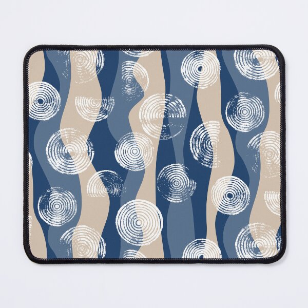 Item preview, bubbly and wavy abstract - navy, blue, beige, white designed and sold by kobyakov.