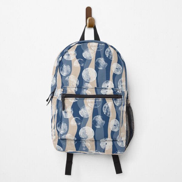 Item preview, bubbly and wavy abstract - navy, blue, beige, white designed and sold by kobyakov.