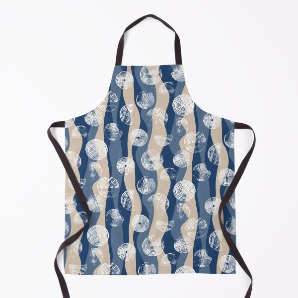 Item preview, bubbly and wavy abstract - navy, blue, beige, white designed and sold by kobyakov.