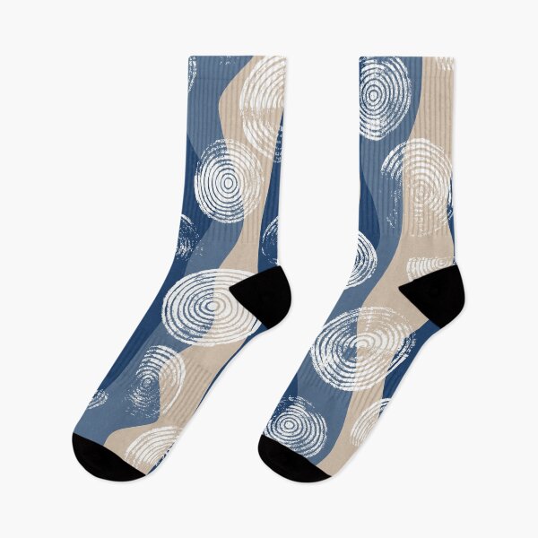 Item preview, bubbly and wavy abstract - navy, blue, beige, white designed and sold by kobyakov.