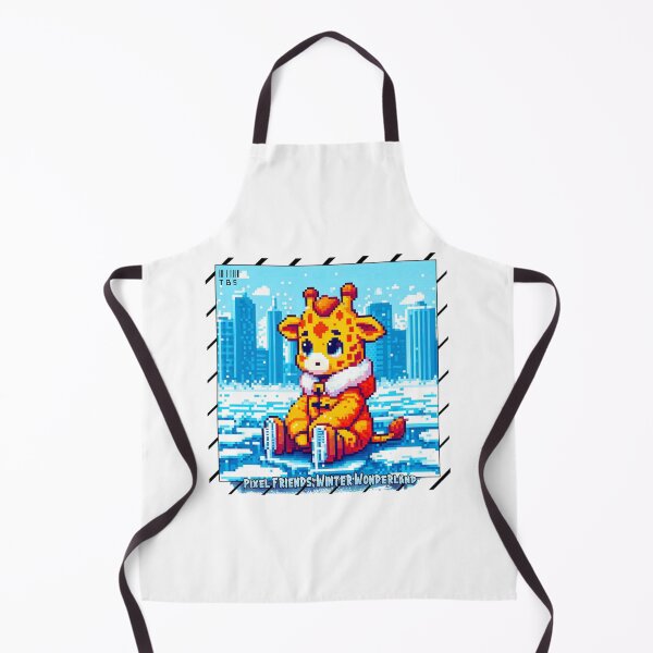 Item preview, Pixel Friends: Winter Wonderland (Yellow Giraffe) designed and sold by TrippyBunnyShop.