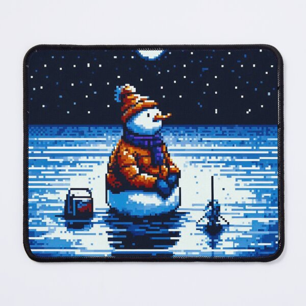 Item preview, Pixel Friends: Winter Wonderland (Snowman) designed and sold by TrippyBunnyShop.