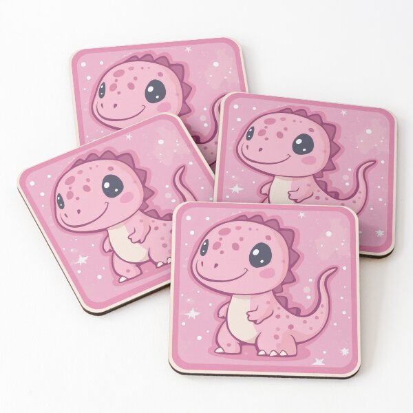 Item preview, Waterproof Kawaii Pink Dino Sweet Baby Dinosaur  designed and sold by MOONE FLOWER.