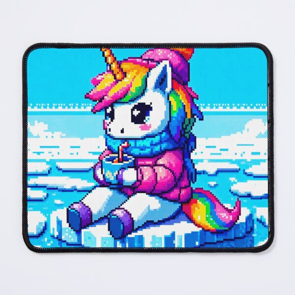 Item preview, Pixel Friends: Winter Wonderland (Funny Unicorn) designed and sold by TrippyBunnyShop.