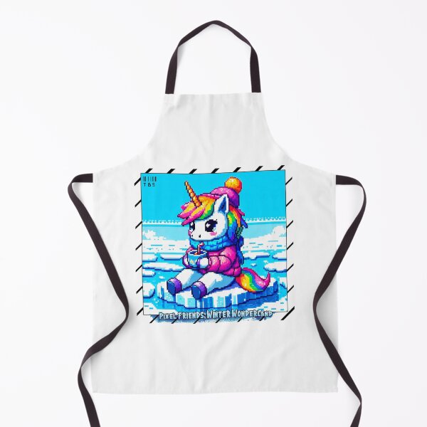 Item preview, Pixel Friends: Winter Wonderland (Funny Unicorn) designed and sold by TrippyBunnyShop.