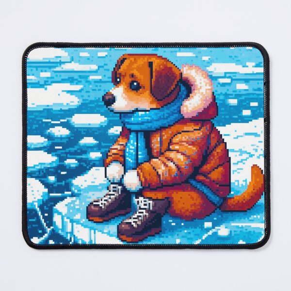 Item preview, Pixel Friends: Winter Wonderland (Brown Dog) designed and sold by TrippyBunnyShop.