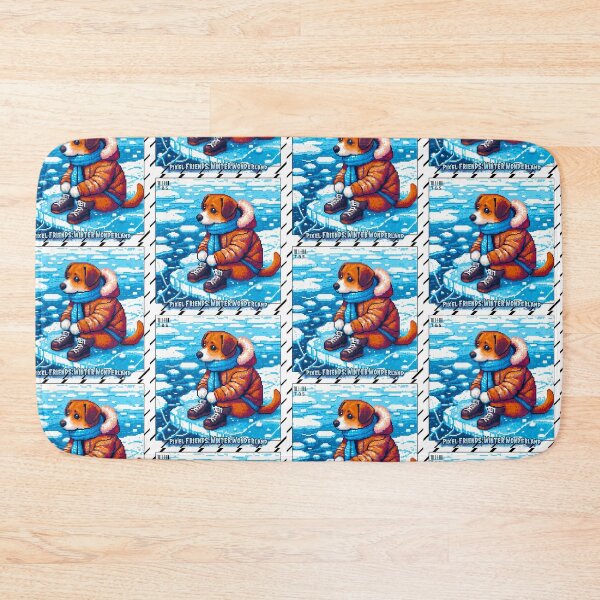 Item preview, Pixel Friends: Winter Wonderland (Brown Dog) designed and sold by TrippyBunnyShop.