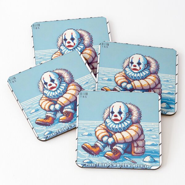 Item preview, Pixel Friends: Winter Wonderland (Scary Clown) designed and sold by TrippyBunnyShop.