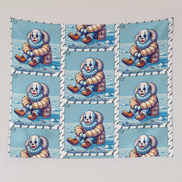 Item preview, Pixel Friends: Winter Wonderland (Scary Clown) designed and sold by TrippyBunnyShop.