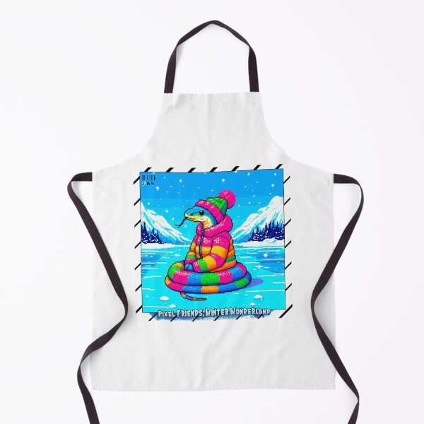 Item preview, Pixel Friends: Winter Wonderland (Funny Snake) designed and sold by TrippyBunnyShop.