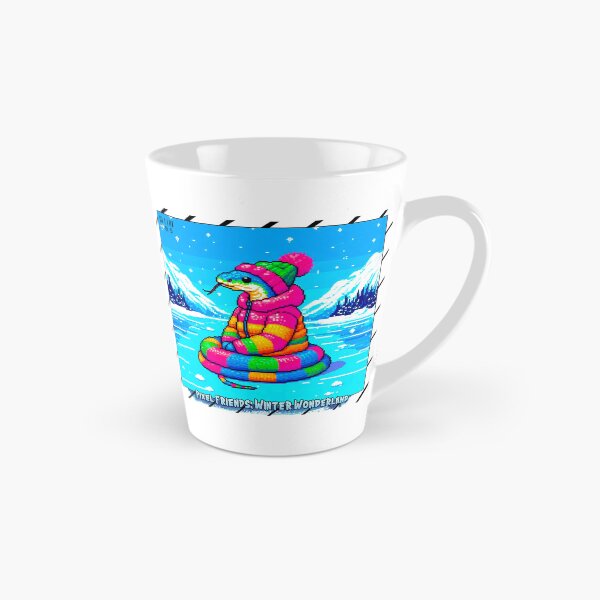 Item preview, Pixel Friends: Winter Wonderland (Funny Snake) designed and sold by TrippyBunnyShop.