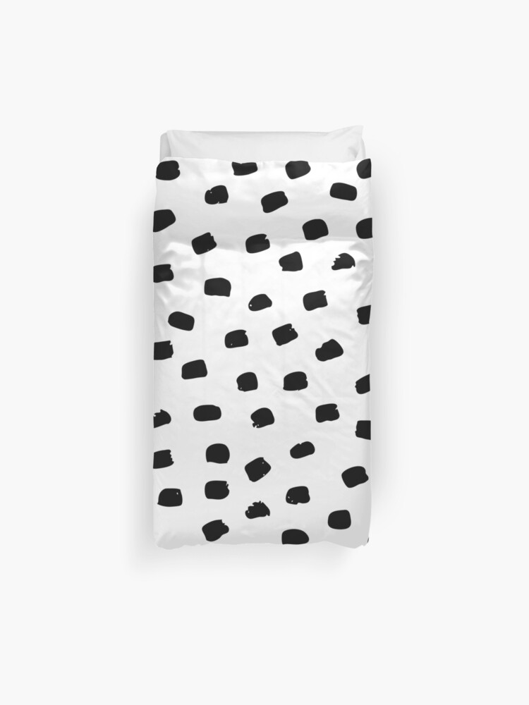 Dalmatian Dots Black And White Minimalist Doodle Strokes Ink