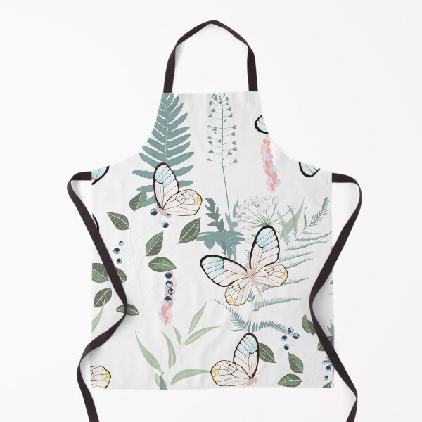 Item preview, Seamless pattern with flying multicolored butterflies and herbs. designed and sold by MatyKotiv.