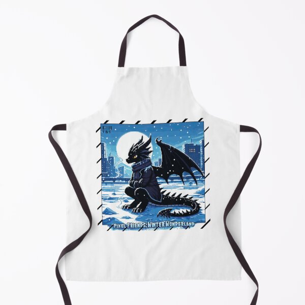 Item preview, Pixel Friends: Winter Wonderland (Black Dragon) designed and sold by TrippyBunnyShop.