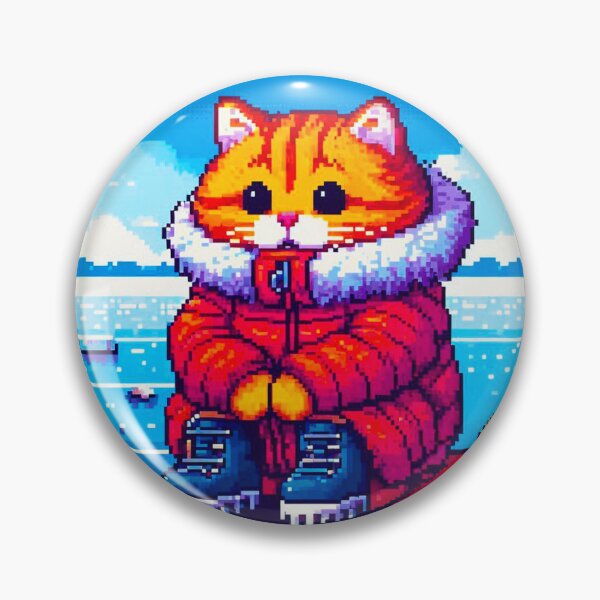 Item preview, Pixel Friends: Winter Wonderland (Sweet Cat) designed and sold by TrippyBunnyShop.