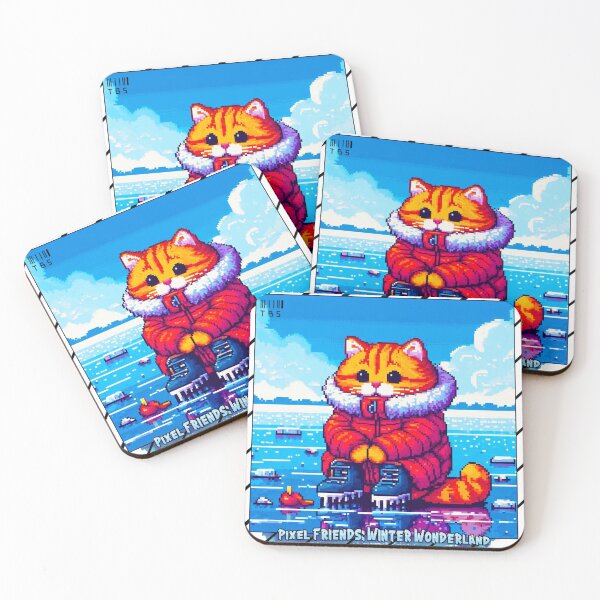 Item preview, Pixel Friends: Winter Wonderland (Sweet Cat) designed and sold by TrippyBunnyShop.