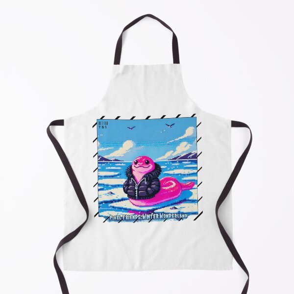 Item preview, Pixel Friends: Winter Wonderland (Pink Snake) designed and sold by TrippyBunnyShop.