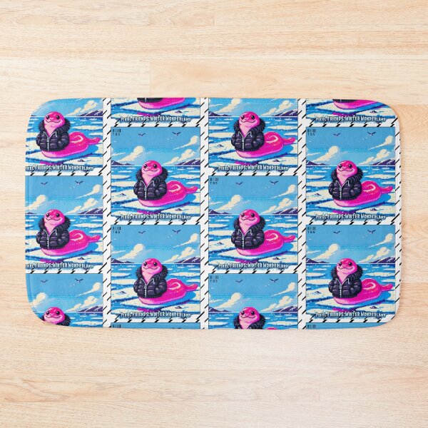Item preview, Pixel Friends: Winter Wonderland (Pink Snake) designed and sold by TrippyBunnyShop.
