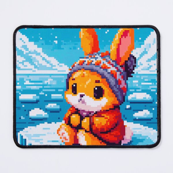 Item preview, Pixel Friends: Winter Wonderland (Cute Bunny) designed and sold by TrippyBunnyShop.