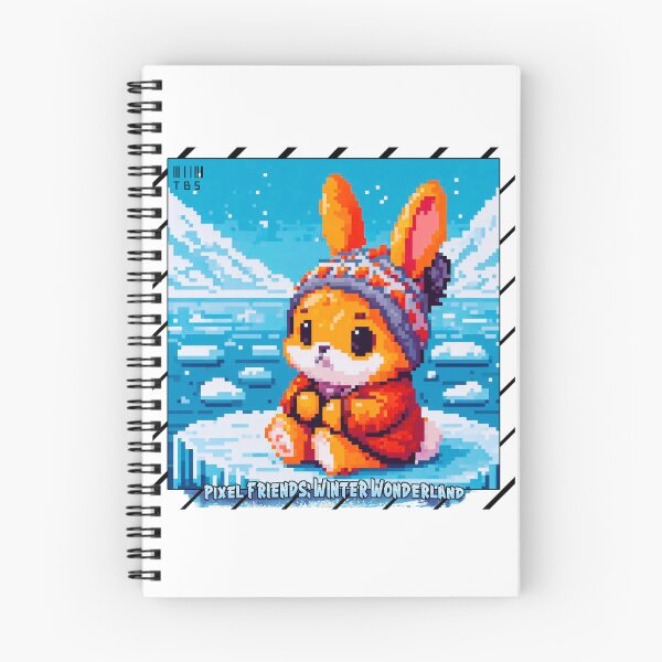 Item preview, Pixel Friends: Winter Wonderland (Cute Bunny) designed and sold by TrippyBunnyShop.