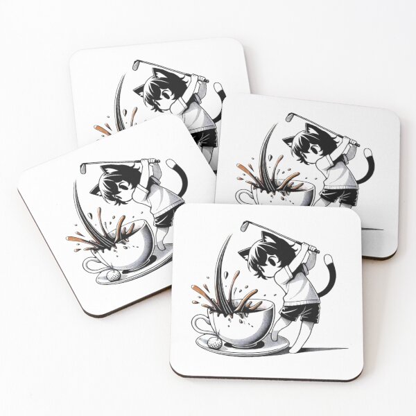 Item preview, Not My Cup Of Tea Funny Anime Cat Playing Golf Funny, Jokes, Sarcastic designed and sold by Creat-Des.