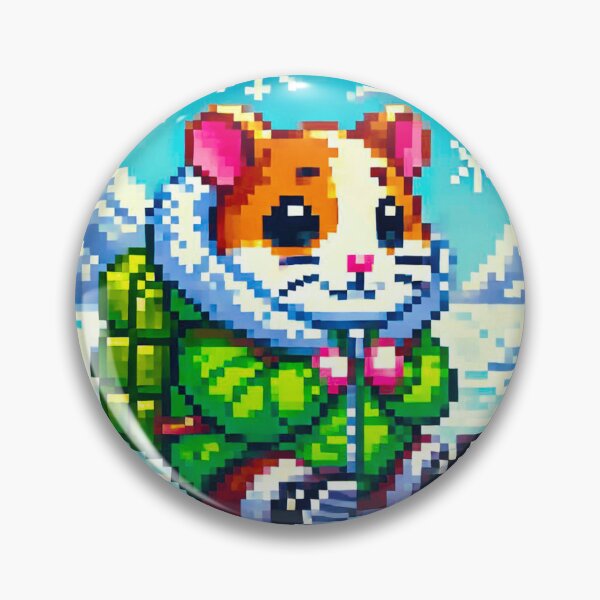 Item preview, Pixel Friends: Winter Wonderland (Cute Hamster) designed and sold by TrippyBunnyShop.