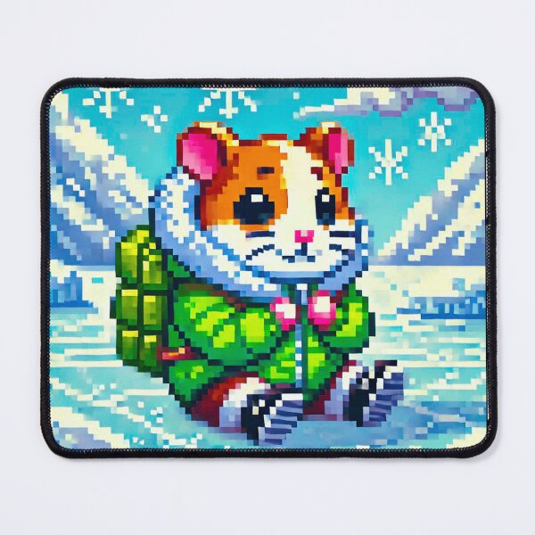 Item preview, Pixel Friends: Winter Wonderland (Cute Hamster) designed and sold by TrippyBunnyShop.