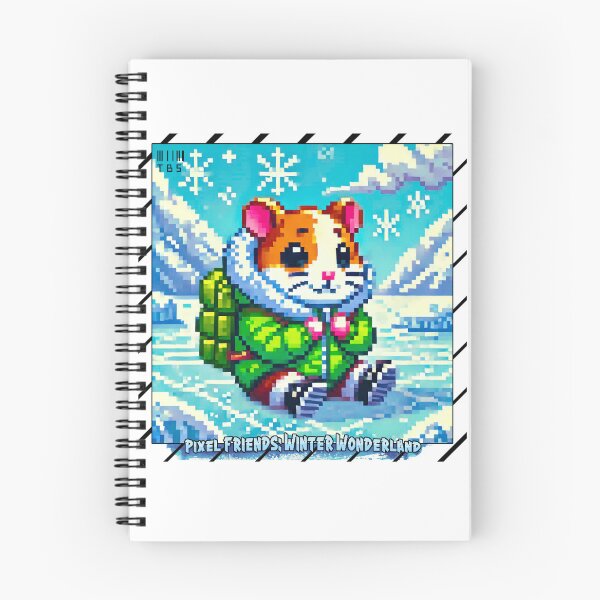 Item preview, Pixel Friends: Winter Wonderland (Cute Hamster) designed and sold by TrippyBunnyShop.