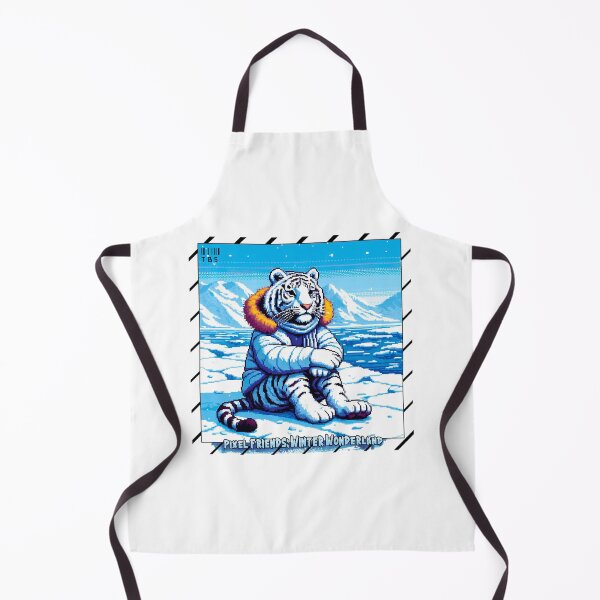 Item preview, Pixel Friends: Winter Wonderland (White Tiger) designed and sold by TrippyBunnyShop.
