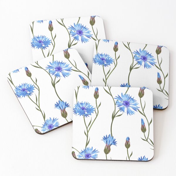 Item preview, Cornflower floral seamless pattern. designed and sold by MatyKotiv.