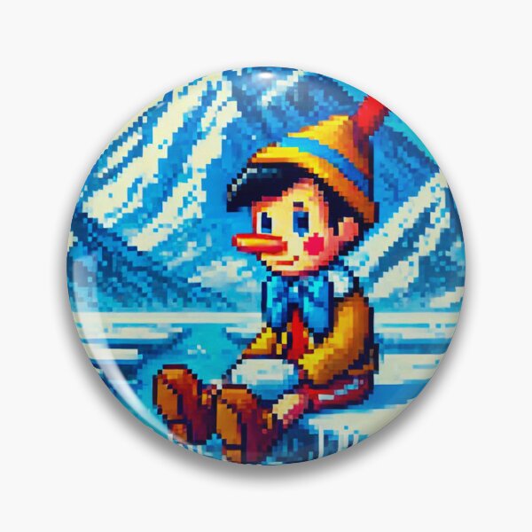 Item preview, Pixel Friends: Winter Wonderland (Wooden Pinocchio) designed and sold by TrippyBunnyShop.
