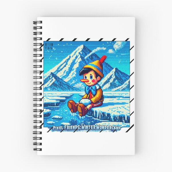 Item preview, Pixel Friends: Winter Wonderland (Wooden Pinocchio) designed and sold by TrippyBunnyShop.
